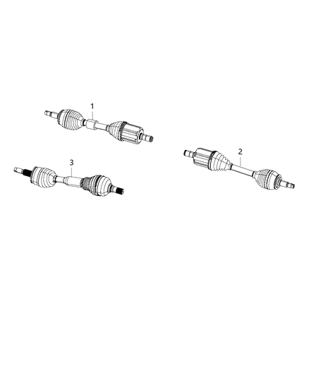 Shaft Axle Half Diagram for 52123760AB