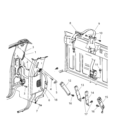 Seat Belt Front Outer Diagram for 5KM691DVAA