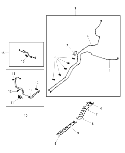 Tube Assembly Fuel And Brake Diagram for 52029614AD