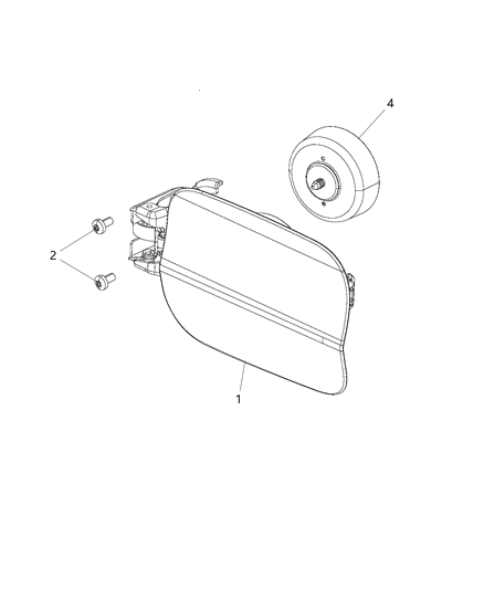 Housing Fuel Filler Diagram for 68037709AA
