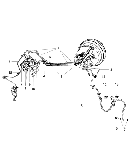Hose And Tube Brake Diagram for 5171127AC