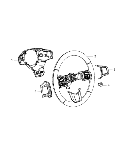 Wheel Steering Diagram for 1XT961X9AB