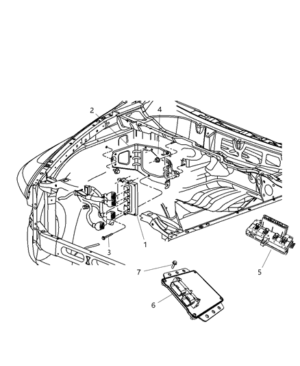 Module Powertrain Control Generic Diagram for 5150584AB