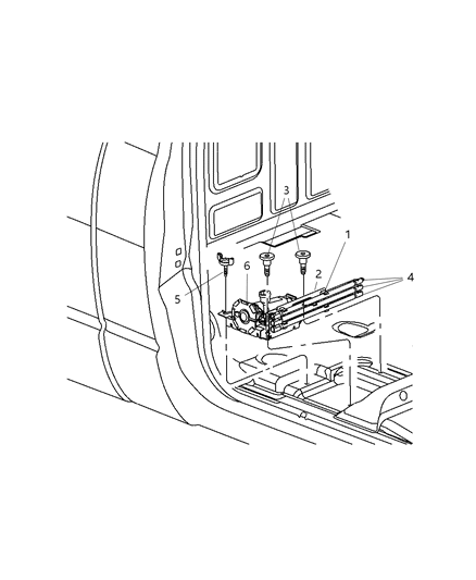 Bracket And Locator Jack Stowage Diagram for 52110480AC