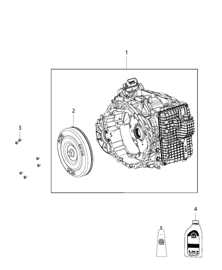 Transmission Kit With Torque Converter Diagram for 68320971AA