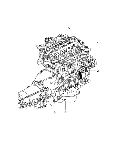 1987 Dodge Aries Tube Oil Filler Diagram for 53013883AD
