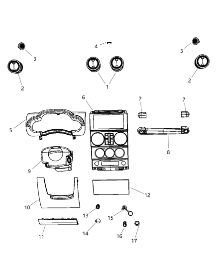 2025 Jeep Grand Wagoneer L Outlet A/C & Heater Diagram for 5KL74DX9AB