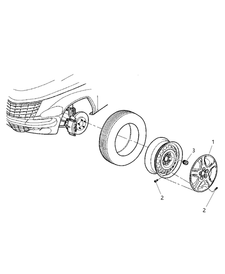 Cover Wheel Diagram for 4656424AC