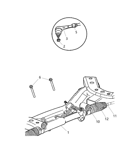 Gear Rack And Pinion Diagram for 4782961AC