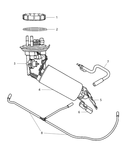 1988 Dodge 600 Tube Fuel Vapor Includes Tee, See Ill. 14-510 Diagram for 5278164AB