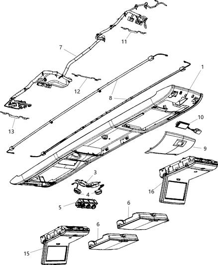 2023 Dodge Charger Monitor Media System Diagram for 1GQ78DW1AC