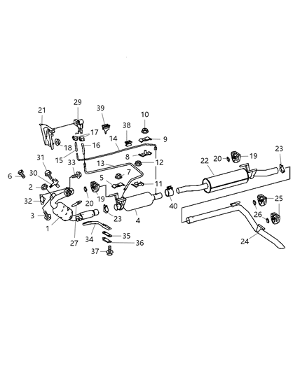 Idler Pulley Bolt, Upper Diagram for 6104025AA