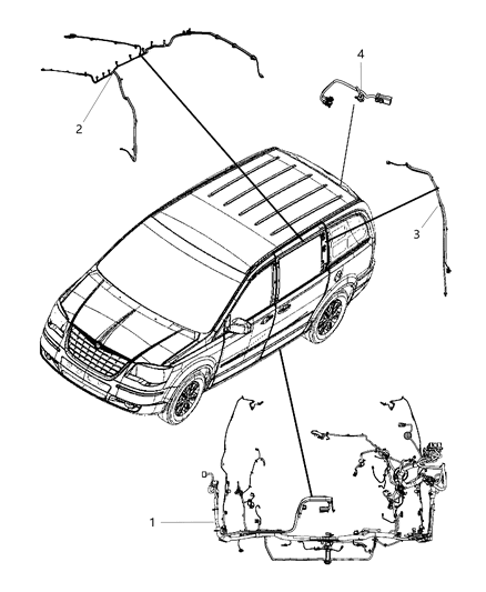 2011 Chrysler Town & Country Wiring Body C - Pillar Diagram for 68078890AC
