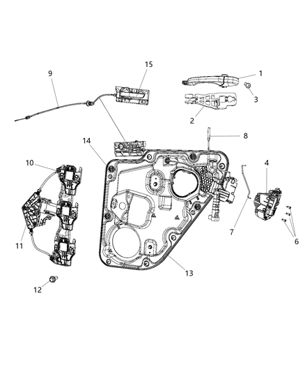 2002 Dodge Ram 3500 Van Latch Rear Door Diagram for 4589699AG