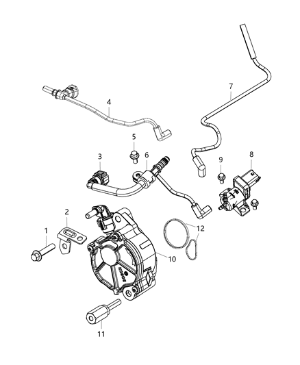 2016 Jeep Wrangler Bolt Hexagon Flange Head Diagram for 68147523AA