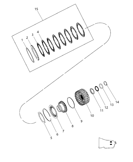 1993 Dodge Intrepid Disc Inner Diagram for 52108528AA