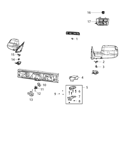 Nut And Washer Hexagon M6X1.00 Module To Floor Diagram for 6507874AA