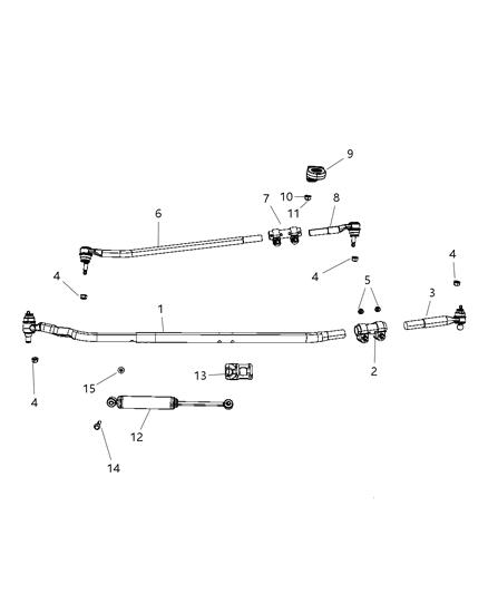 Tie Rod Package Inner End Diagram for 68038054AB