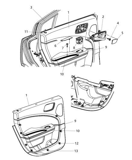 Panel Rear Door Diagram for 1JR41DX9AI