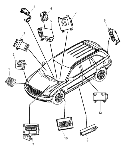 2004 Dodge Durango Module Immobilizer System Diagram for 4727408AC