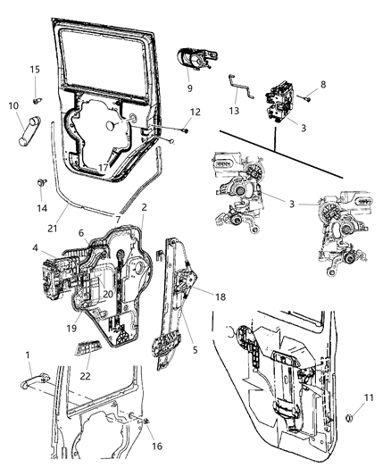 Latch Rear Door Diagram for 4589023AI