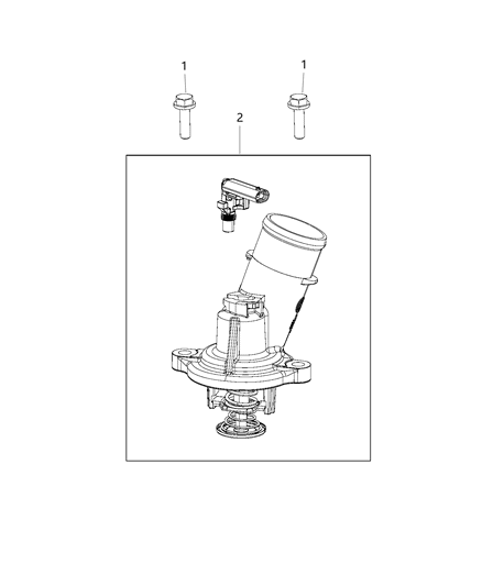 1984 Jeep Cherokee Housing Thermostat Diagram for 4893177AC