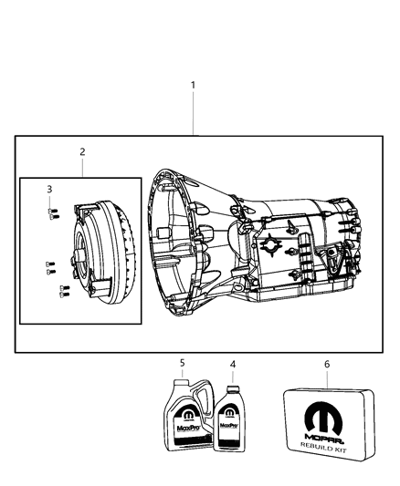 Transmission Kit With Torque Converter Diagram for R5179337AD