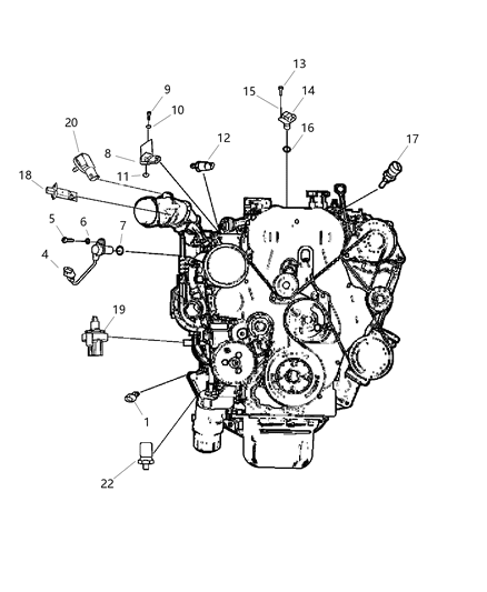 Fuel Pressure Regulator Diagram for 68020556AA