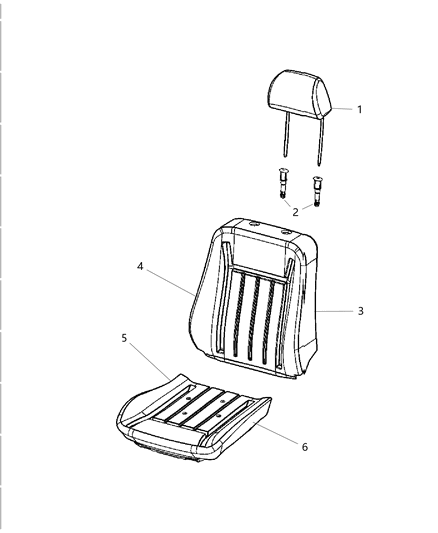 Foam Seat Cushion Diagram for 68159307AA