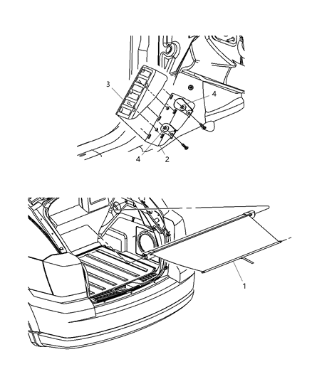 1993 Dodge D250 Support Footrest Diagram for 1DD62DK5AA