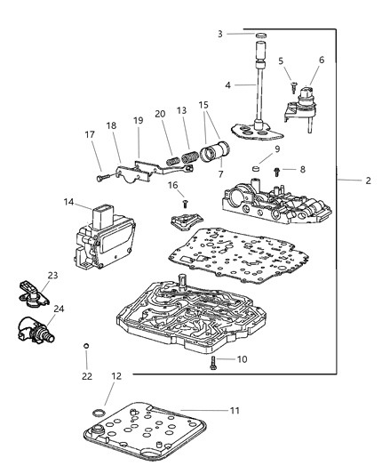 Valve Body Diagram for RL191759AA