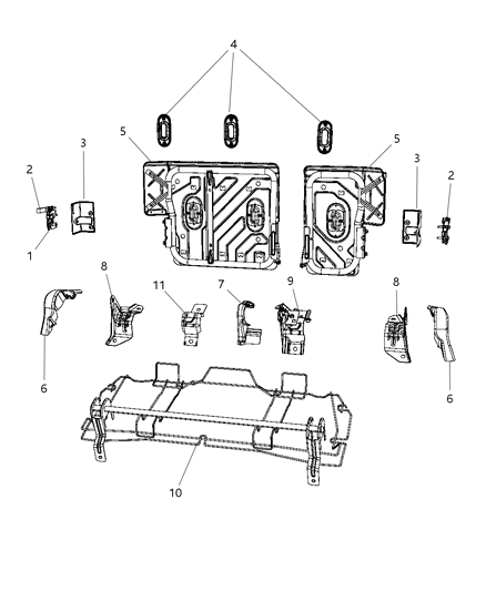 1987 Dodge D350 Shield Outboard Pivot Cover Diagram for 1EP95XDVAA