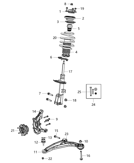 Hub And Bearing Brake Diagram for 4721010AC
