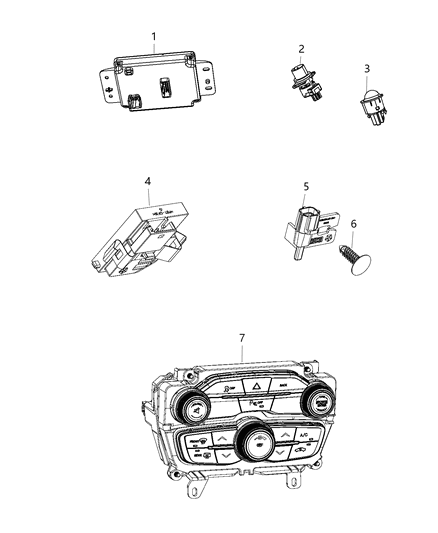 Module A/C And Heater Diagram for 68199429AB