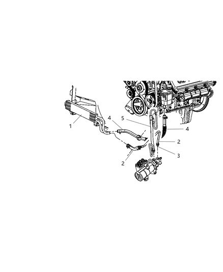 Cooler Power Steering Diagram for 52029306AH