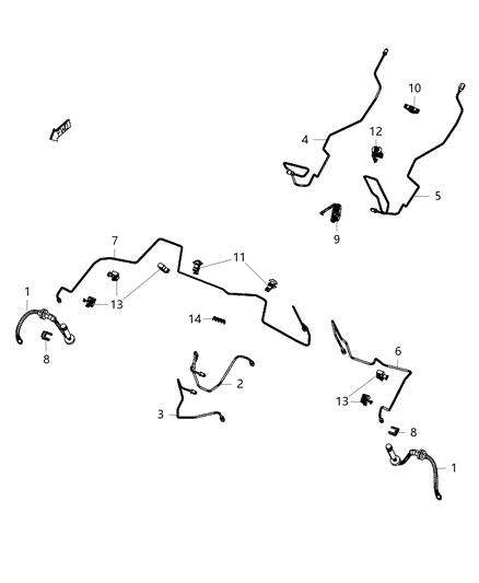 Tube Brake Diagram for 68170749AB