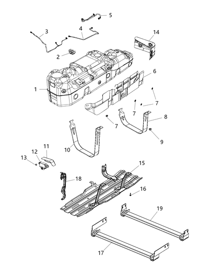 Hose Vent Fuel Line Diagram for 52030169AB