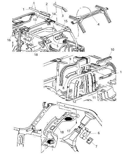 Knob Targa Top Mounting Diagram for 1CJ57XDVAC