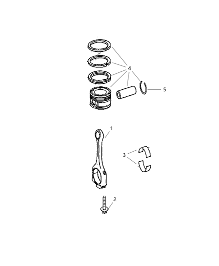 Piston See Note Diagram for 68005595AA