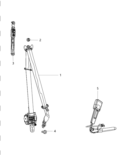 2020 Chrysler 300 Seat Belt Front Outer Diagram for 1HZ07LC5AI