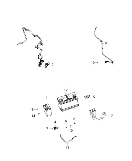 2019 Dodge Durango Sensor Battery Diagram for 56029778AB