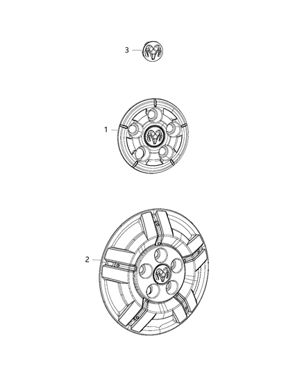 Cover Wheel Diagram for 68157847AA