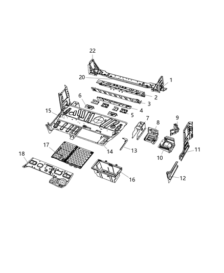 Bracket Fuel Tank Diagram for 68165223AA