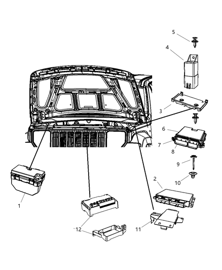 Module Powertrain Control Generic Diagram for 5150583AB