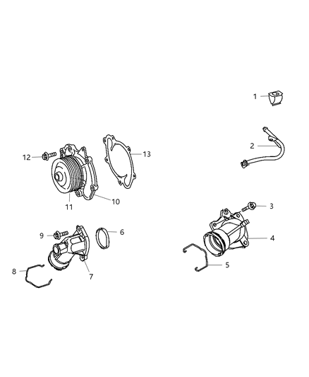 Thermostat Diagram for 68014045AA
