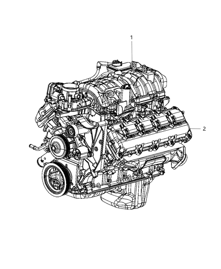Engine Long Block Diagram for 68276058AA