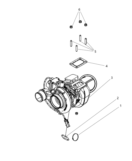 1996 Chrysler LHS Turbocharger Diagram for 68048234AB