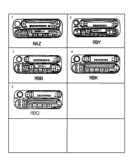 1995 Chrysler Concorde Radio AM/FM With CD And Cassette Diagram for 56038555AH