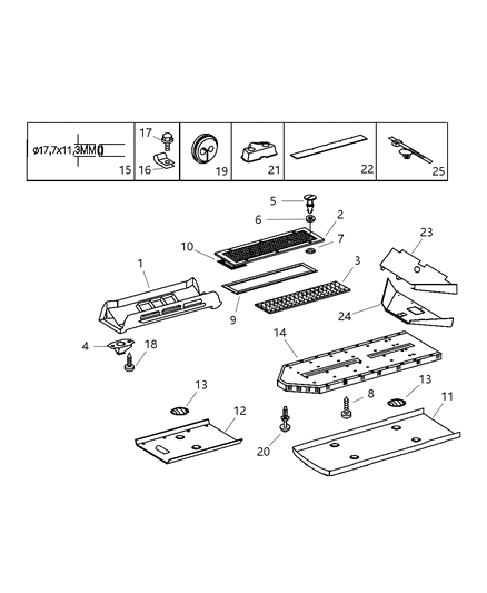 2015 Ram ProMaster 3500 Duct Air Outlet Diagram for 5138909AA