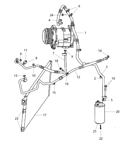 2022 Jeep Wagoneer Isolator A/C Condenser Diagram for 5010431AA